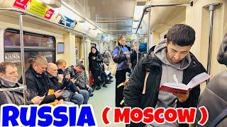 4kTHE MOSCOW METRO  WALK INSIDE MOSCOW METRO CSKA Station Russia  Stroll in 4K