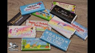 How To Wrap a chocolate bar using a personalised wrapper