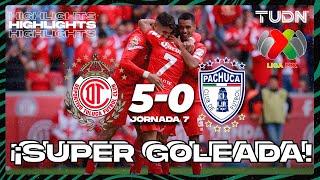 Resumen y goles  Toluca 5-0 Pachuca  AP2023-J7  Liga Mx  TUDN