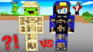 Mikey Military vs JJ FBI Underground House in Minecraft Maizen