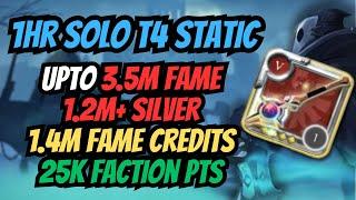 ALBION ONLINE Solo Fame Farming Blue Zone Static with 24% Mob Fame Shadowcaller