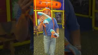 Blippi Dances Like a Monkey in an Indoor Playground  #shorts #blippi #animals