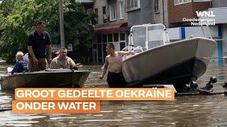 Hulp aan overstroomde gebieden in Oekraïne komt moeizaam op gang