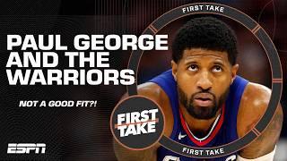 Why Stephen A. doesnt like how Paul George would fit in the Warriors system  First Take