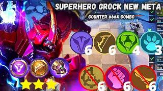 COUNTER MOST ANNOYING 6664 LINE-UP  SUPERHERO GROCK MLBB MAGIC CHESS BEST SYNERGY COMBO TERKUAT