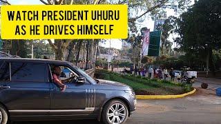 Exclusive President Uhuru Drives Himself On Multimillion Range Rover
