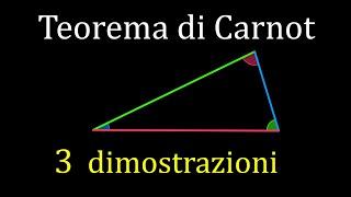 Il Teorema di Carnot tre belle dimostrazioni