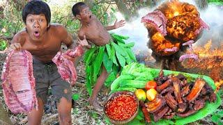 Primitive Technology - Wow New Cook Recipes - Cooking Pork Rib