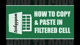 How to copy and paste filtered data using FILL option in #excel