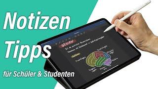 Wie du schöne Notizen auf iPad & Tablet erstellen kannst TIPPS für Schüler & Studenten
