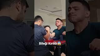 BİLEK GÜREŞİ BİLEĞİ KIRILDI  #armwrestling #bilekgüreşi #shorts