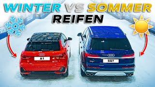 Darum versagt Allradantrieb auf Schnee Audi A1 vs. Audi SQ7  DRAG RACE
