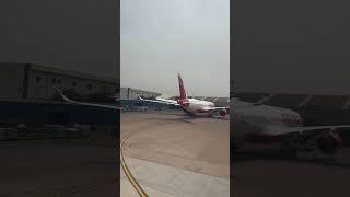 New @AirIndiaOfficialAI A350 at Delhi Airport ️ #india #airindia