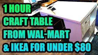 Building a 1-Hour Craft Table from IKEA and Wal-Mart for Under $80