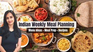 Indian Weekly Meal Planning  Full week Menu Ideas Preparations & Recipes Vegetarian Meal Plan-1