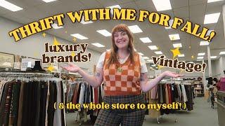 THRIFT WITH ME Alone in a thrift PACKED with Designer Brands Fall 2023 Styling