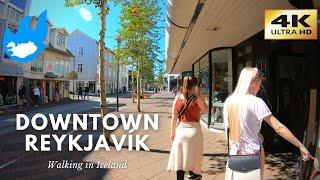 Iceland Walking Tour - Downtown Reykjavík 4K