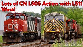 CN L505 Switching and L511 West at Burnside Dartmouth NS.