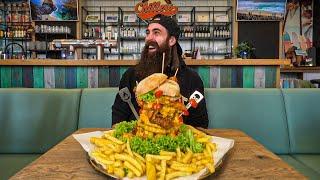 ATTEMPTING GERMANYS BIGGEST BURGER CHALLENGE  BeardMeatsFood