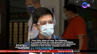 Pasig City Mayor Vico Sotto kinilalang anti corruption champion ng U.S. State Department  SONA