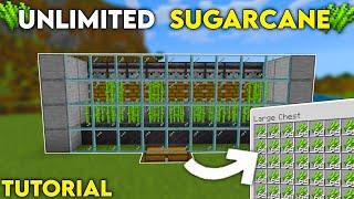 AUTOMATIC SUGARCANE FARM TUTORIAL in Minecraft 1.20  Easy & Expandable