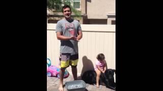 ALS Ice Bucket Challenge fail a girl falls off of a dog ...