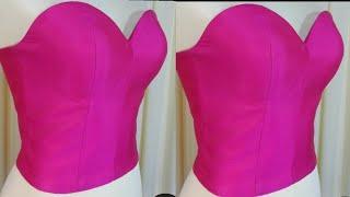 Easier method to draft a bustier pattern for beginnersBustier Top Pattern