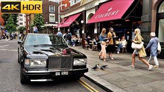  London walk Through Posh Kings Road Chelsea and Harrods 4K HDR