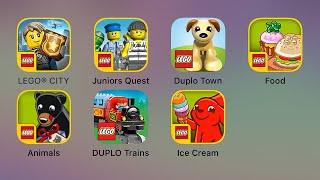 LEGO CityLEGO Juniors QuestLEGO Duplo TownLEGO Duplo FoodLEGO Duplo AnimalsLEGO Duplo Trains