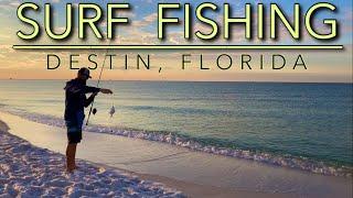 BEGINNER Surf Fishing in Destin Florida  CATCH and COOK