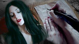 Spooktober- Morticia Writes to Gomez ASMR soft spokenquill scritchingpaper