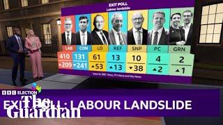 Labour landslide BBC presenters announce election exit poll findings