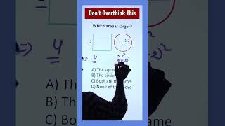 Area of a Circle vs Area of a Square with #math #shorts #learn