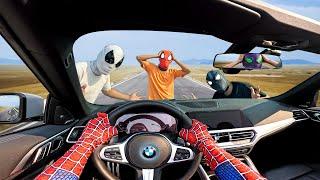 Morning Rountine of Rich Spider-Man  Fighting Bad Guy  Drive a Car  Swimming … 