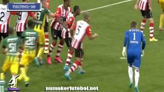 Martin Hansen Incredible Goal Last Minute  Den Haag 2 - 2 PSV  Eredivisie Dutch league 2015 HD