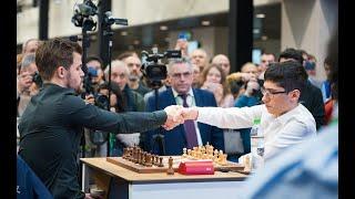 Alireza Firouzja vs Magnus Carlsen   World Blitz 2019  فیروزجا - کارلسن بلیتز 2019  تصاویر بازی