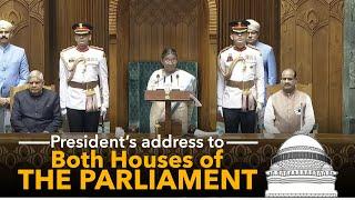 President Droupadi Murmu addresses both Houses of the Parliament