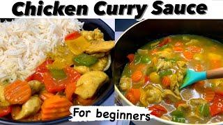 How to make Chicken Curry Sauce for beginners  step by step  Easy