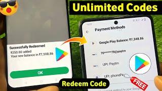  Unlimited Trick  free redeem code for playstore at ₹0-  How to get free google redeem code