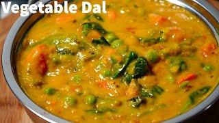 HEALTHY DELICIOUS VEGETABLE LENTIL CURRY NO ONION GARLIC  VEGETABLE MOONG DAL RECIPE