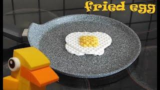 Lego in Real Life - fried egg  Lego food  Stop Motion