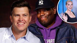 Michael Che Pokes Fun At Scarlett Johansson While ROASTING Colin Jost