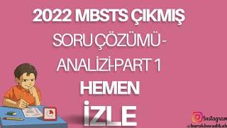 2022 MBSTS ÇIKMIŞ SORU ÇÖZÜM ANALİZİ