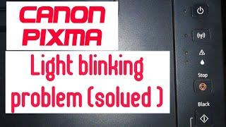 canon printer light blinking error