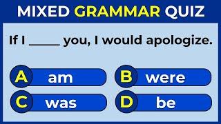 Mixed Grammar Quiz  CAN YOU SCORE 2525? #challenge 29