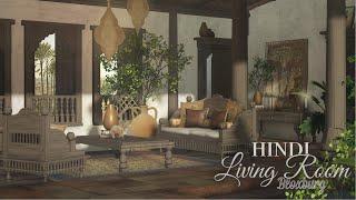BLOXBURG Indian HINDI Living Room  Speedbuild  पारंपरिक लिविंग रूम 