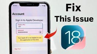 How to Fix Apple iD is not Eligible to use at this time issue - Solved iOS 18 not showing