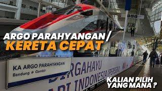 PILIH KERETA CEPAT ATAU KA ARGO PARAHYANGAN⁉️Perjalanan Jakarta - Bandung PP