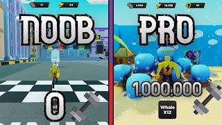 Noob To Pro In Roblox Strongman Simulator 0 To 1.000.000 Strength