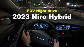 2023 KIA Niro hybrid POV night drive